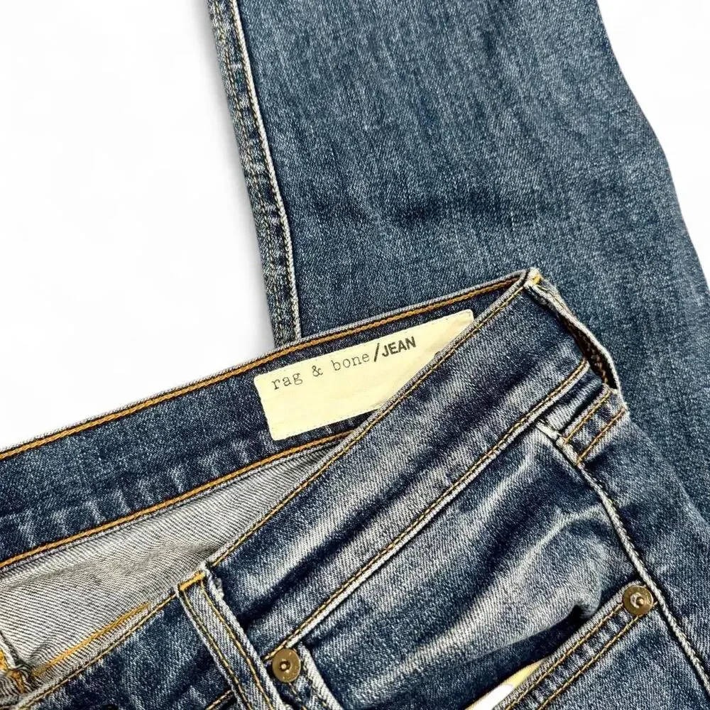 Rag & Bone High Rise Skinny Luxury Medium Wash Denim Blue Jeans Size 30